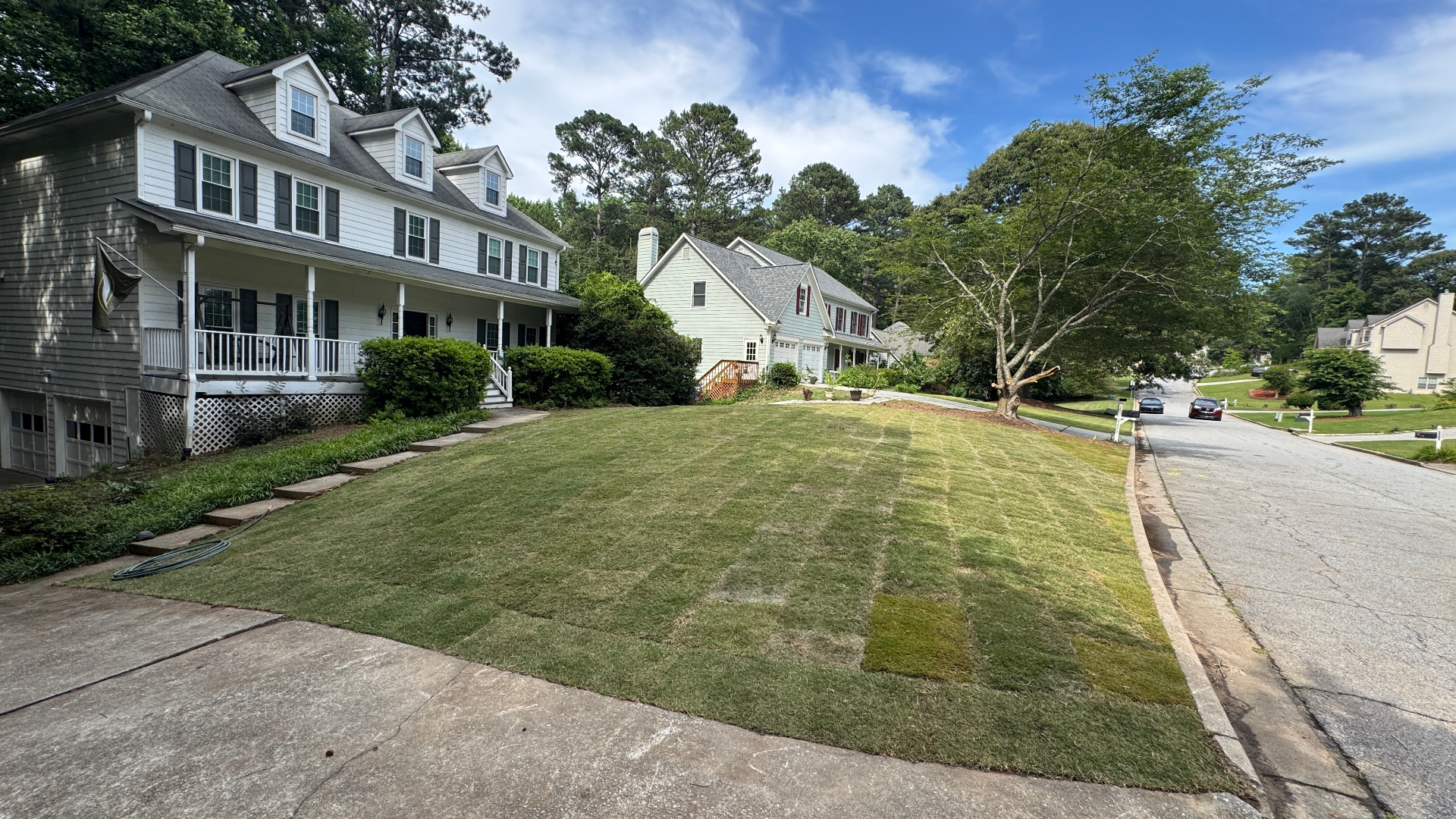 Backyard Patio & Drainage Fix — after
