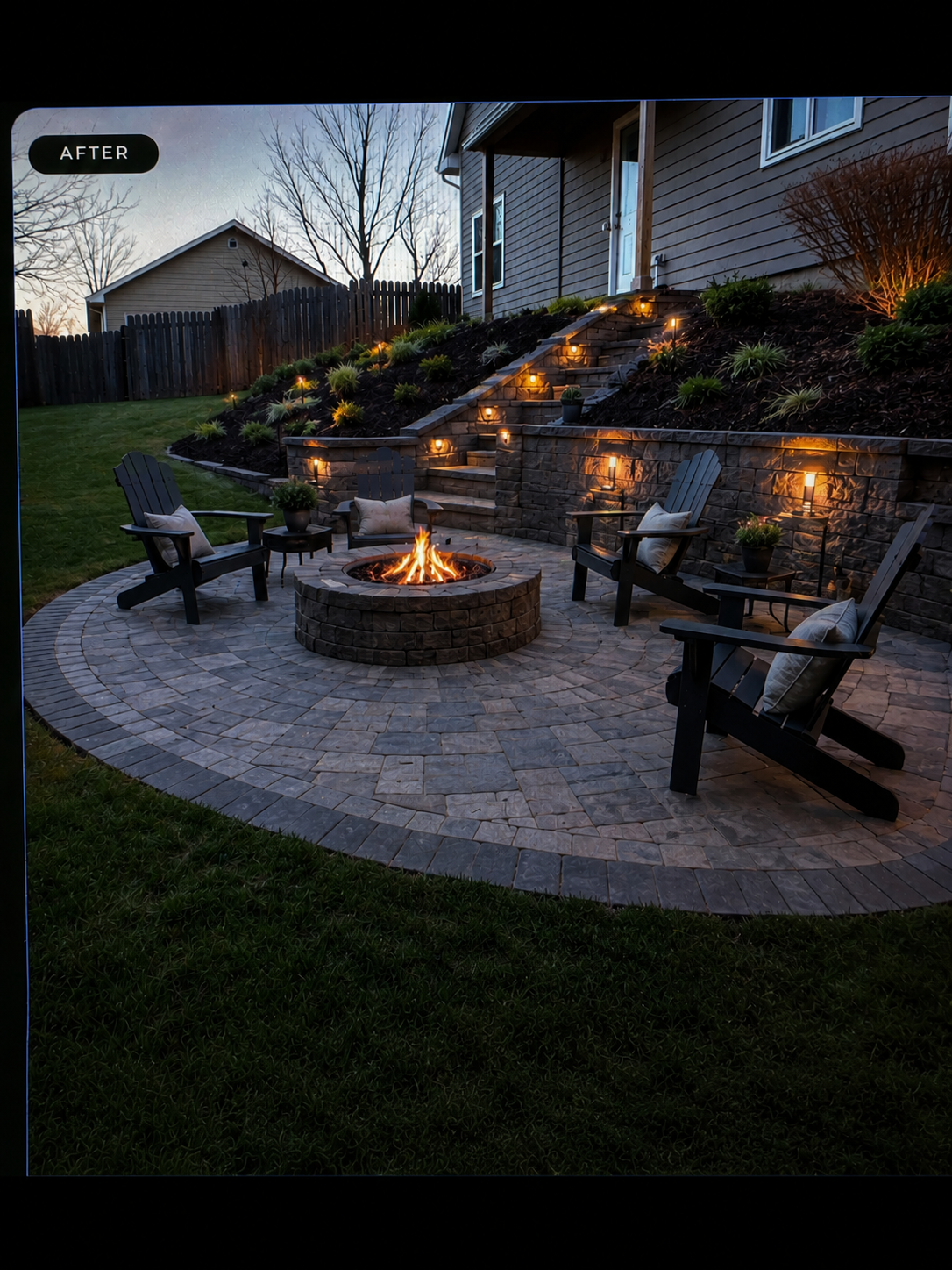 Sloped Lot Rebuild — after