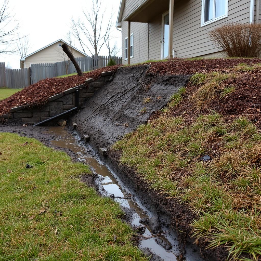 Sloped Lot Rebuild — before