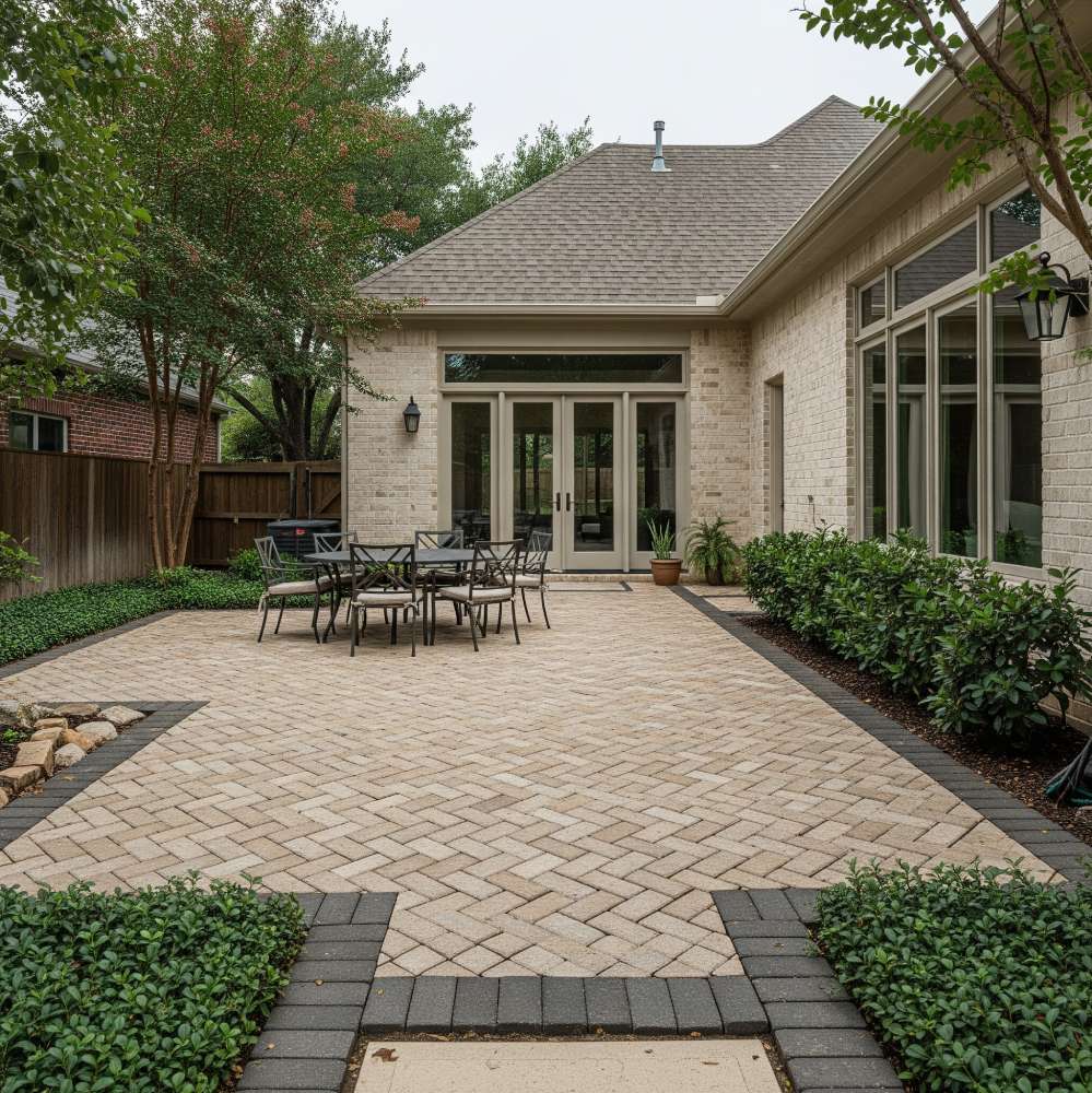 Herringbone Paver Walkway — Custom Pavers project by Humpty Dumpty Can Do All