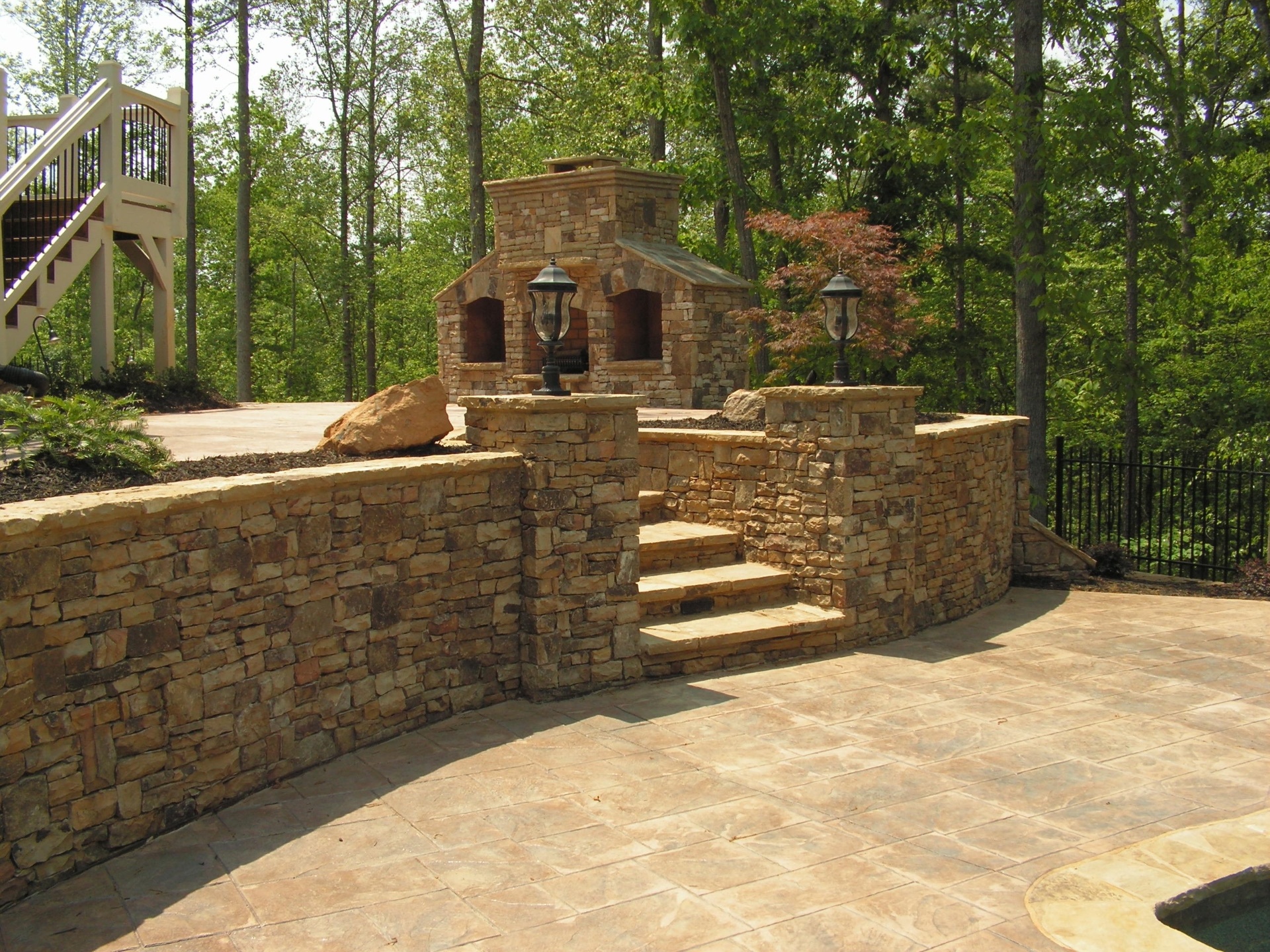 Tiered Stone Retaining Wall — Retaining Walls project by Humpty Dumpty Can Do All